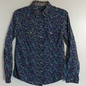 Floral cotton snap down shirt